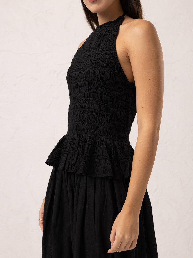 ANGELA SMOCKED TOP