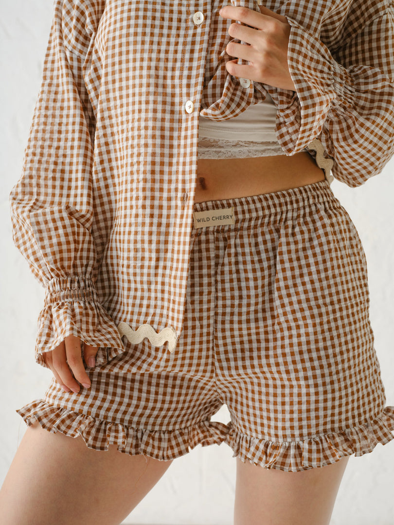 COFFEE CHECKS SHORTS