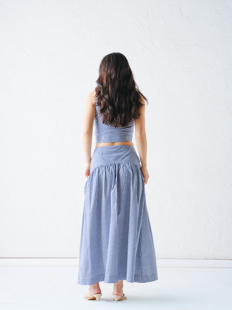 RIVER MIDI CHECKS SKIRT