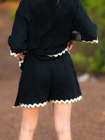 Load image into Gallery viewer, HALEY BLACK RIC RAC SET