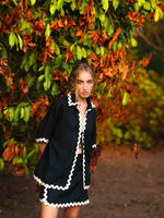 Load image into Gallery viewer, HALEY BLACK RIC RAC SET